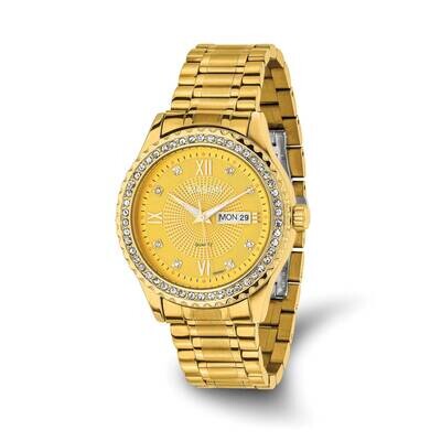 Mason Sales Gold-Plated Crystal Bezel Watch Stainless Steel XWA6533, MPN: XWA6533,