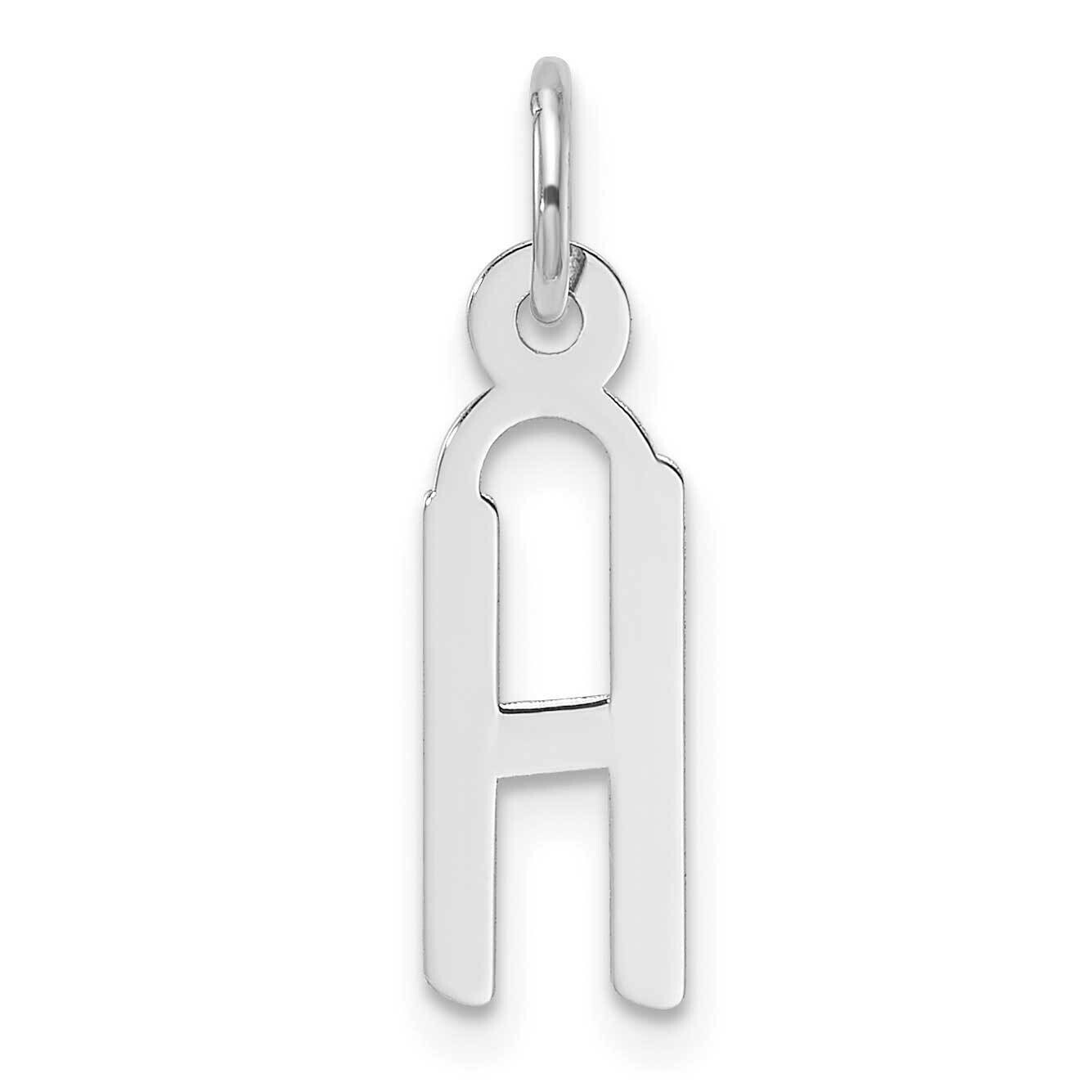 Slanted Block Letter H Initial Charm 14k White Gold YC1526H, MPN: YC1526H,