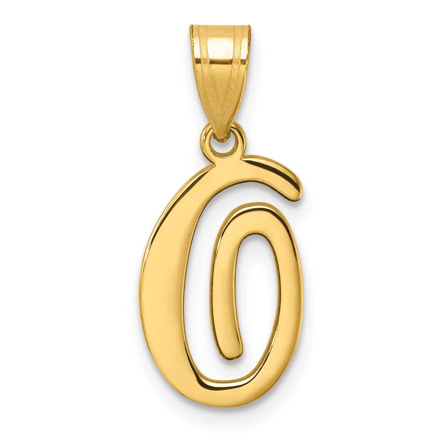 Script Letter O Initial Pendant 14k Gold YC1540O, MPN: YC1540O,