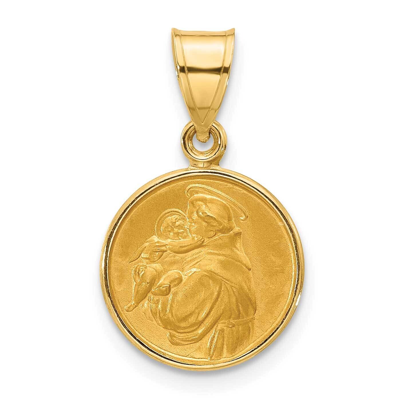 Satin St. Anthony Medal 14k Polished Gold XR2130 by Men&#39;s Jewelry and Accessories, MPN: XR2130,