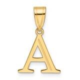 Etched Letter A Initial Pendant 14k Polished Gold YC1539A, MPN: YC1539A,