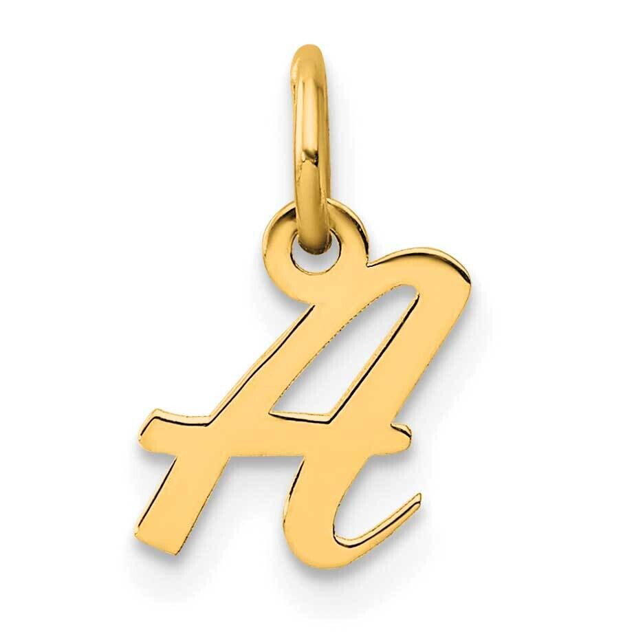 Small Script Letter A Initial Charm 14k Gold YC1553A, MPN: YC1553A,