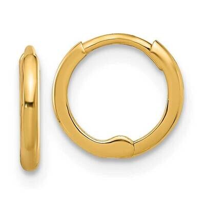 1.45X10mm Hinged Huggie Hoop Earrings 14k Polished Gold YE2151, MPN: YE2151,