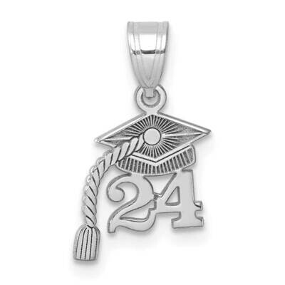 Graduation Cap 24 Dangling Tassel Charm 14k White Gold YC1547W, MPN: YC1547W,