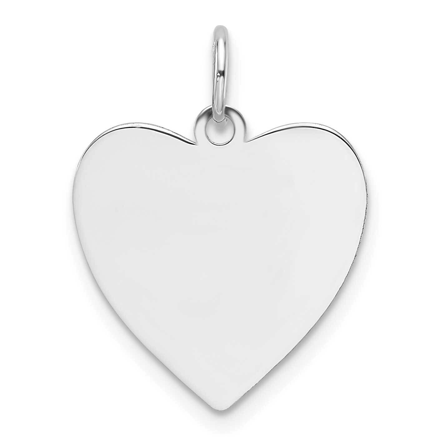 Plain .027 Gauge Engravable Heart Charm 14k White Gold XWM622/27, MPN: XWM622/27,
