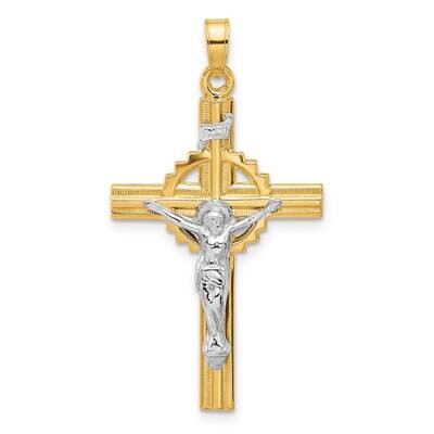 Textured Hollow Inri Crucifix Pendent 14k Two-Tone Gold XR2093 by Men&#39;s Jewelry and Accessories, MP…