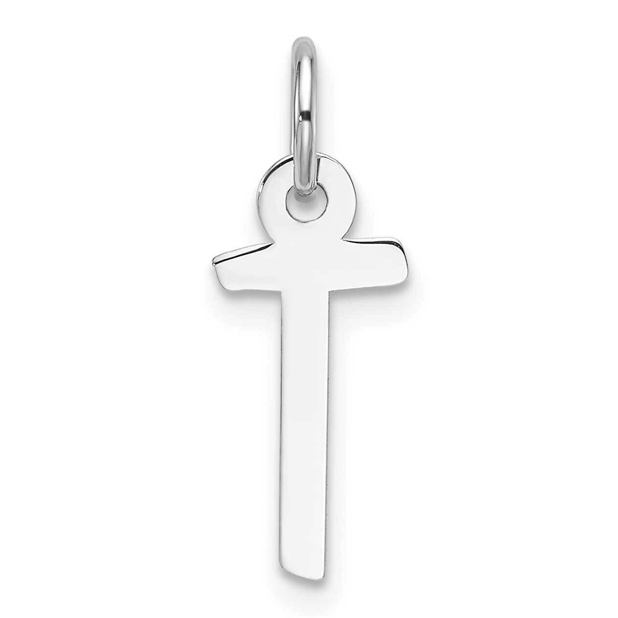 Slanted Block Letter T Initial Charm 14k White Gold YC1526T, MPN: YC1526T,
