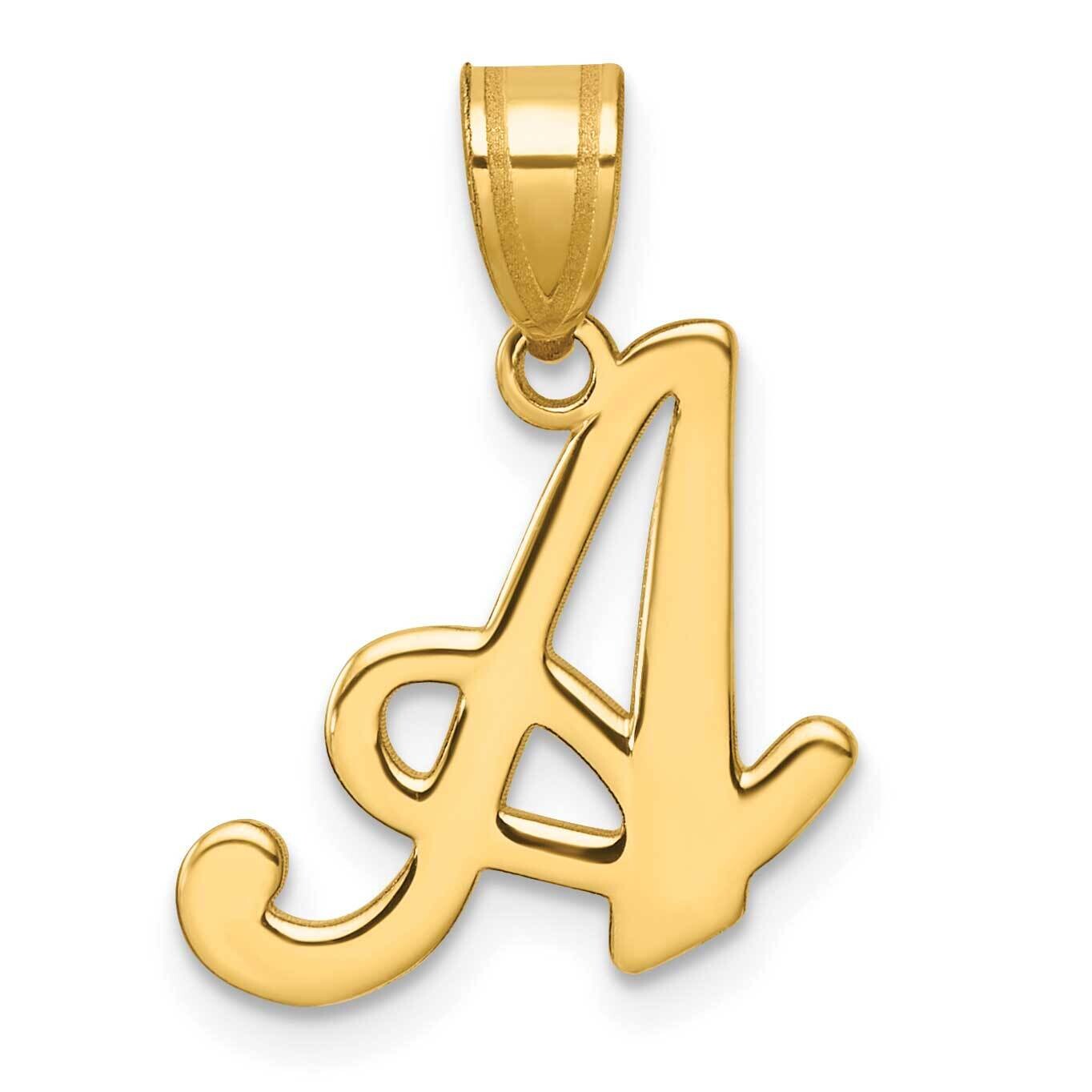 Script Letter A Initial Pendant 14k Gold YC1540A, MPN: YC1540A,