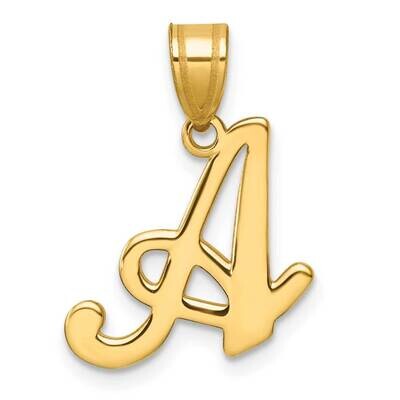Script Letter A Initial Pendant 14k Gold YC1540A, MPN: YC1540A,