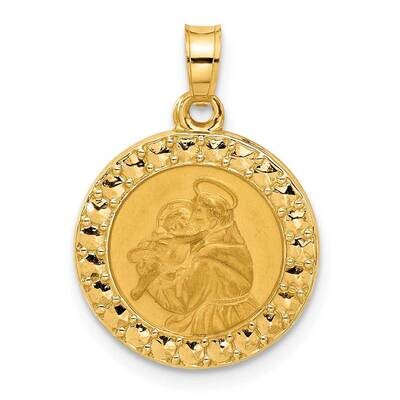 Hollow St Anthony Medal 14k Polished Gold XR2133 by Men&#39;s Jewelry and Accessories, MPN: XR2133,