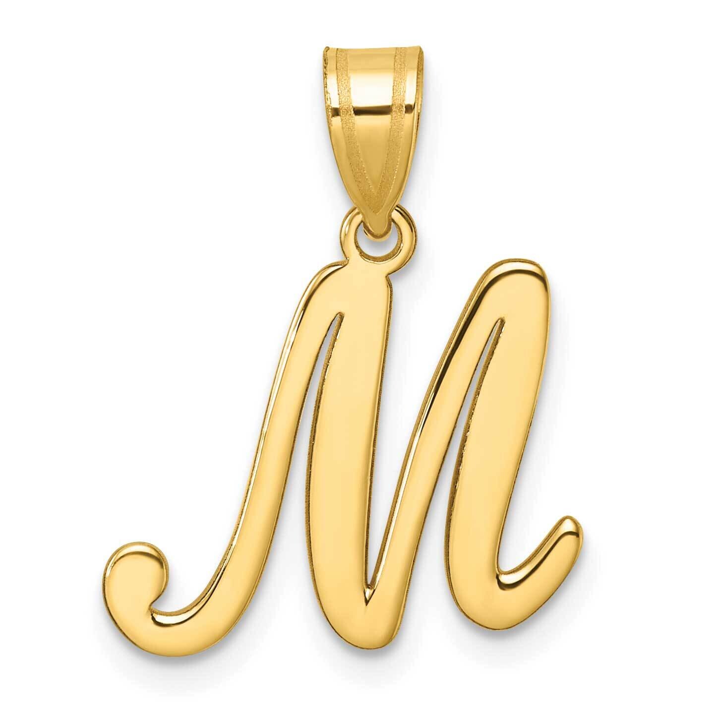 Script Letter M Initial Pendant 14k Gold YC1540M, MPN: YC1540M,