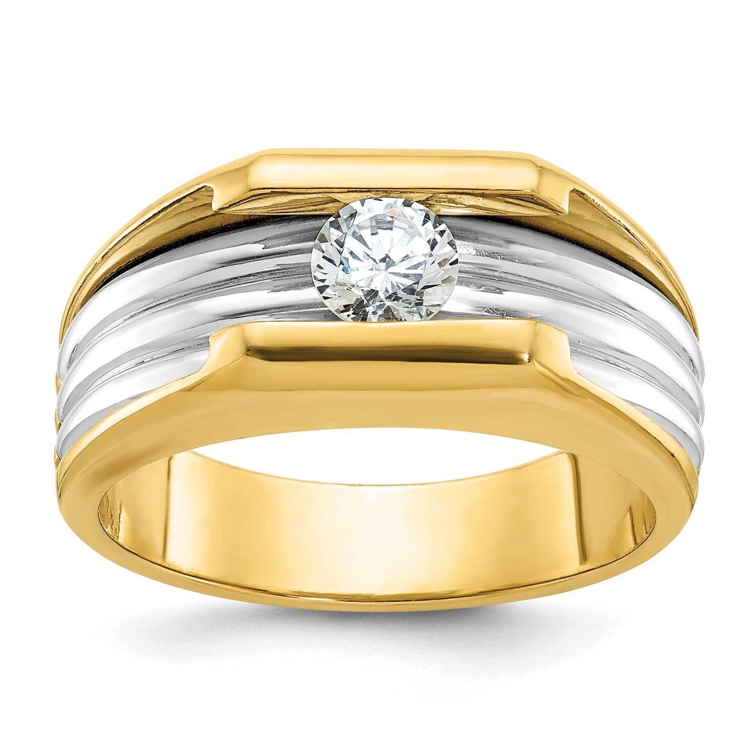 Ibgoodman Men&#39;s 1/2 Carat Diamond Complete Ring 14k Two-Tone Gold B56862-4YWAA by IBGoodman, MPN: B…