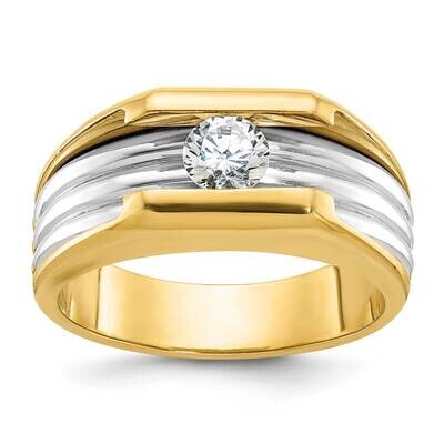 Ibgoodman Men&#39;s 1/2 Carat Diamond Complete Ring 14k Two-Tone Gold B56862-4YWAA by IBGoodman, MPN: B…
