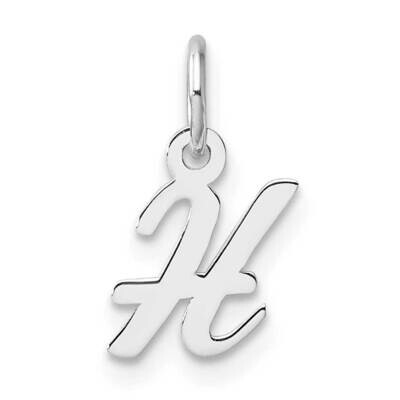 Small Script Letter H Initial Charm 14k White Gold YC1527H, MPN: YC1527H,