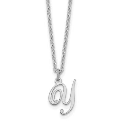 Letter Y Initial Necklace Sterling Silver Rhodium-Plated XNA756SS/Y, MPN: XNA756SS/Y,