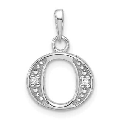 Diamond Letter O Initial Pendant 14k White Gold YC1541WO, MPN: YC1541WO,