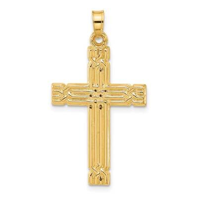Grooved Hollow Cross Pendant 14k Polished Gold XR2083 by Men&#39;s Jewelry and Accessories, MPN: XR2083…