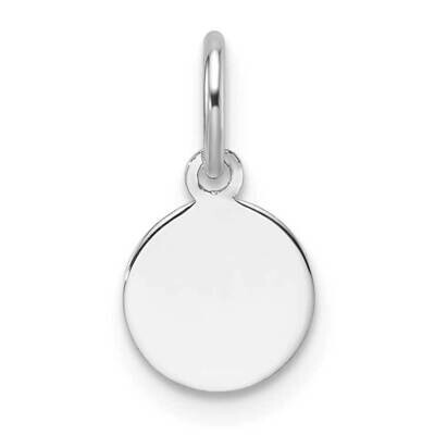 Plain .018 Gauge Round Engravable Disc Charm 14k White Gold XWM673/18, MPN: XWM673/18,