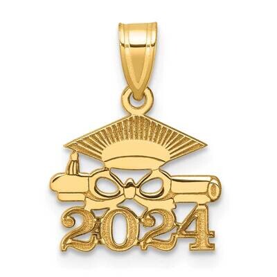 Graduation Cap Diploma 2024 Charm 14k Gold YC1551, MPN: YC1551,