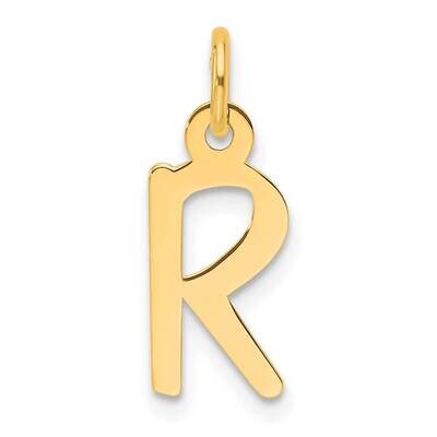 Slanted Block Letter R Initial Charm 14k Gold YC1552R, MPN: YC1552R,