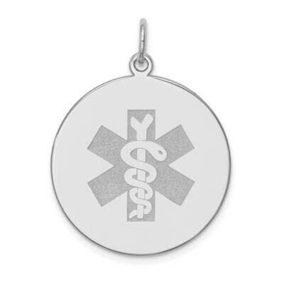 Non-Enameled Medical Jewelry Pendant 14k White Gold XWM409N, MPN: XWM409N,