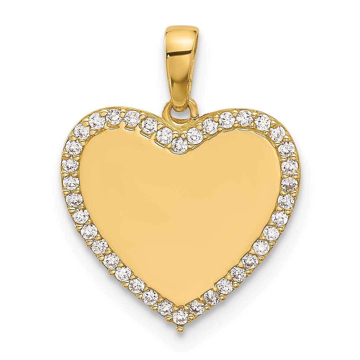 CZ Heart Pendant 14k Polished Gold YC1562, MPN: YC1562, 196904100103