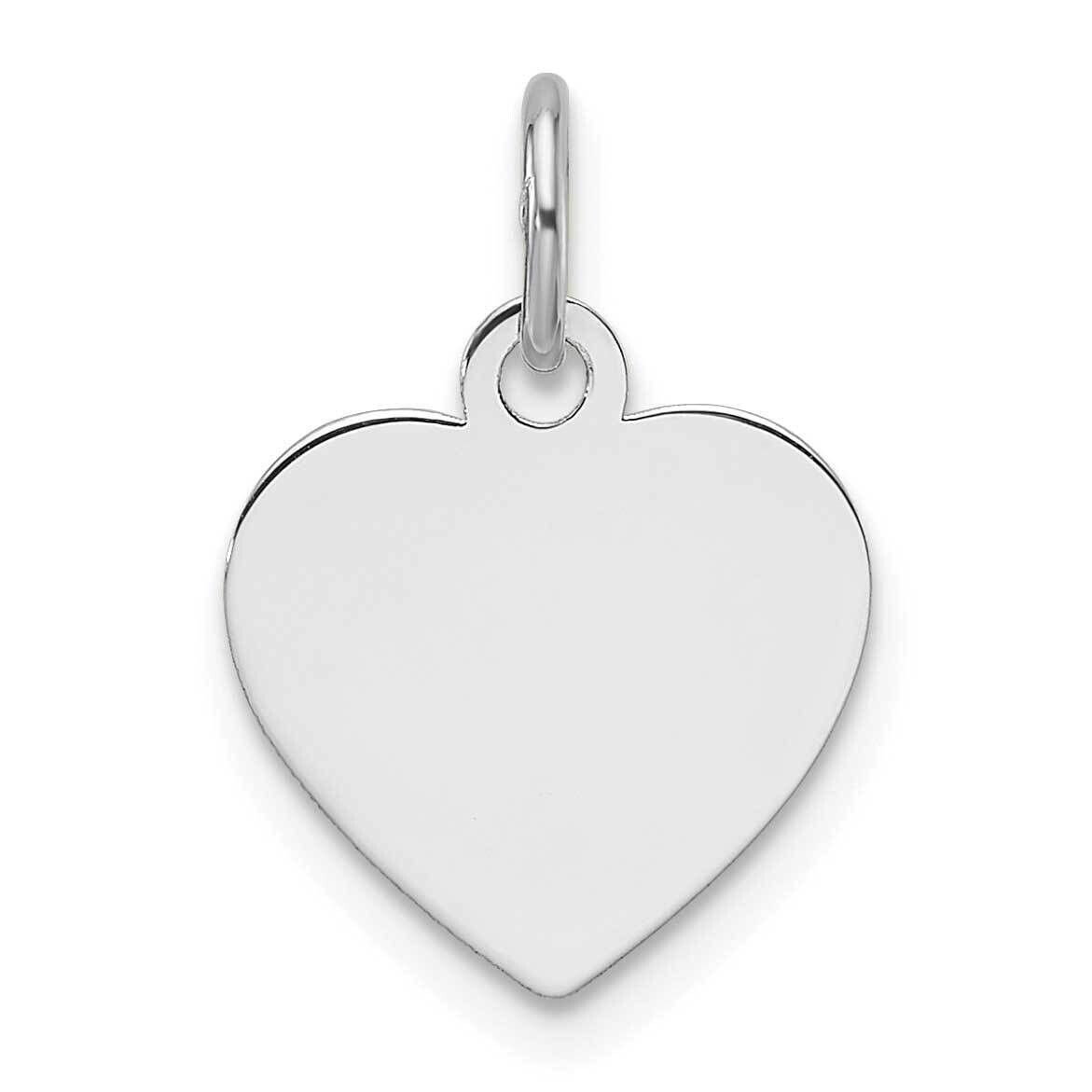 Plain .027 Gauge Engravable Heart Charm 14k White Gold XWM695/27