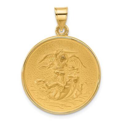Satin Solid St. Michael Medal 14k Polished Gold XR2149 by Men&#39;s Jewelry and Accessories, MPN: XR214…