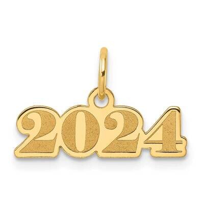 Satin Horizontal 2024 Charm 14k Polished Gold YC1554, MPN: YC1554,