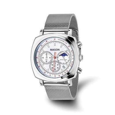 Mason Sales Chronograph Mesh BWhite Dial Watch Stainless Steel XWA6498, MPN: XWA6498,