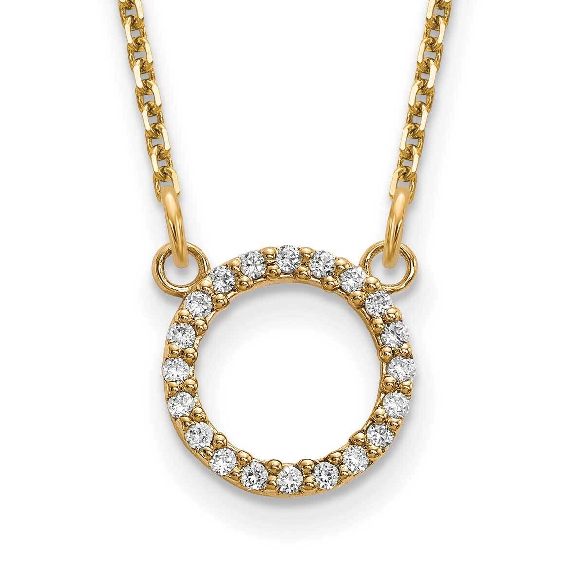 Diamond Open Circle Necklace 14k Gold XP5027AAA, MPN: XP5027AAA, 883957942414