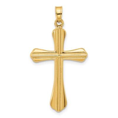 Grooved Hollow Cross Pendant 14k Polished Gold XR2081 by Men&#39;s Jewelry and Accessories, MPN: XR2081,
