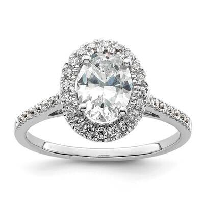 Halo Holds 2 Carat 8.5X6.5mm Oval Center 1/3 Carat Diamond Semi-Mount Engagement Ring 14k Two-Tone …