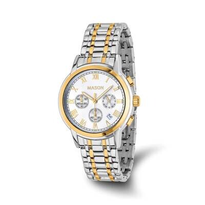 Mason Sales Two-Tone Gold-Plated Chronograph Watch Stainless Steel XWA6515, MPN: XWA6515,