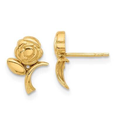 Rose Post Earrings 14k Polished Gold YE2210, MPN: YE2210, 716838353255