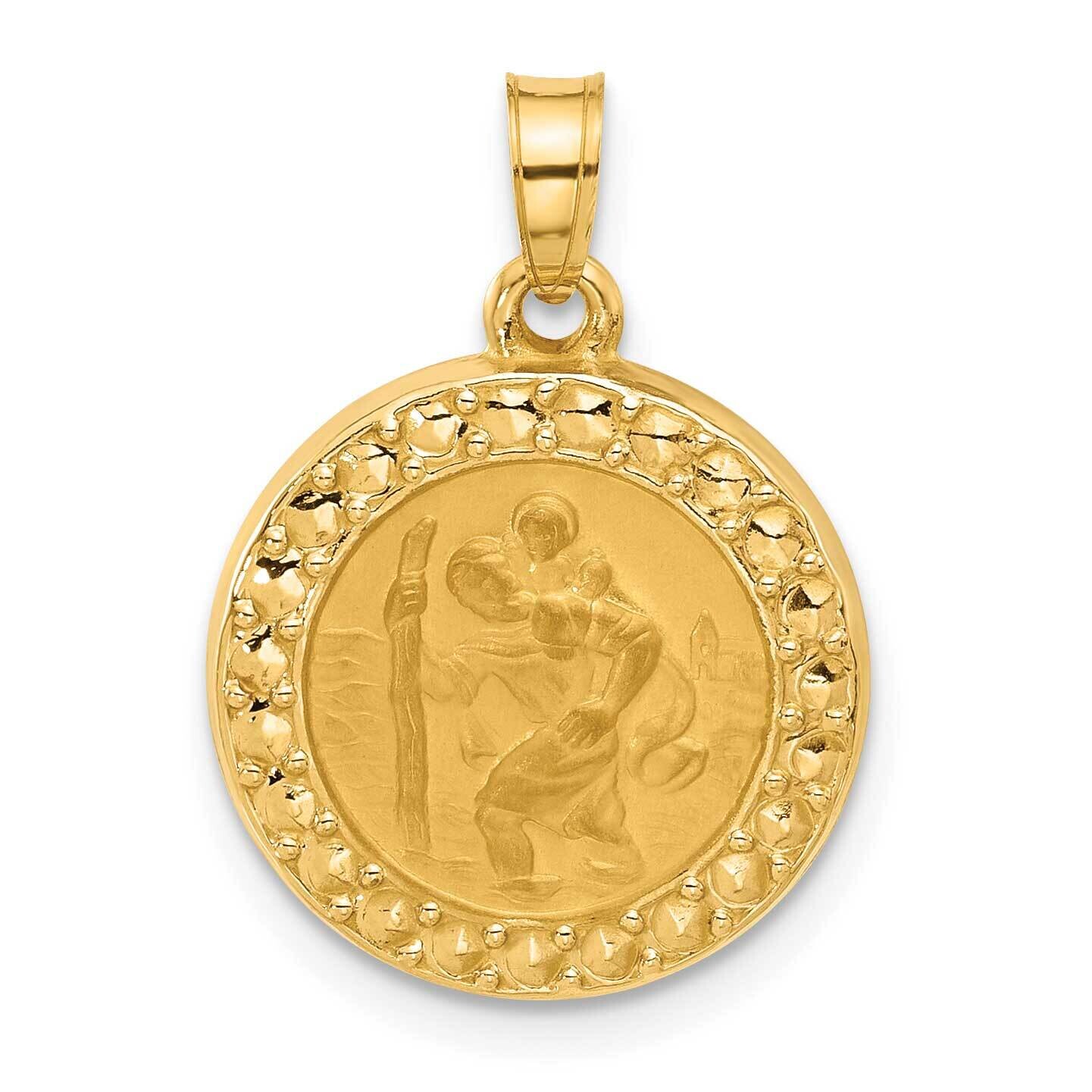 Hollow St. Christopher Medal 14k Gold XR2136 by Men&#39;s Jewelry and Accessories, MPN: XR2136,