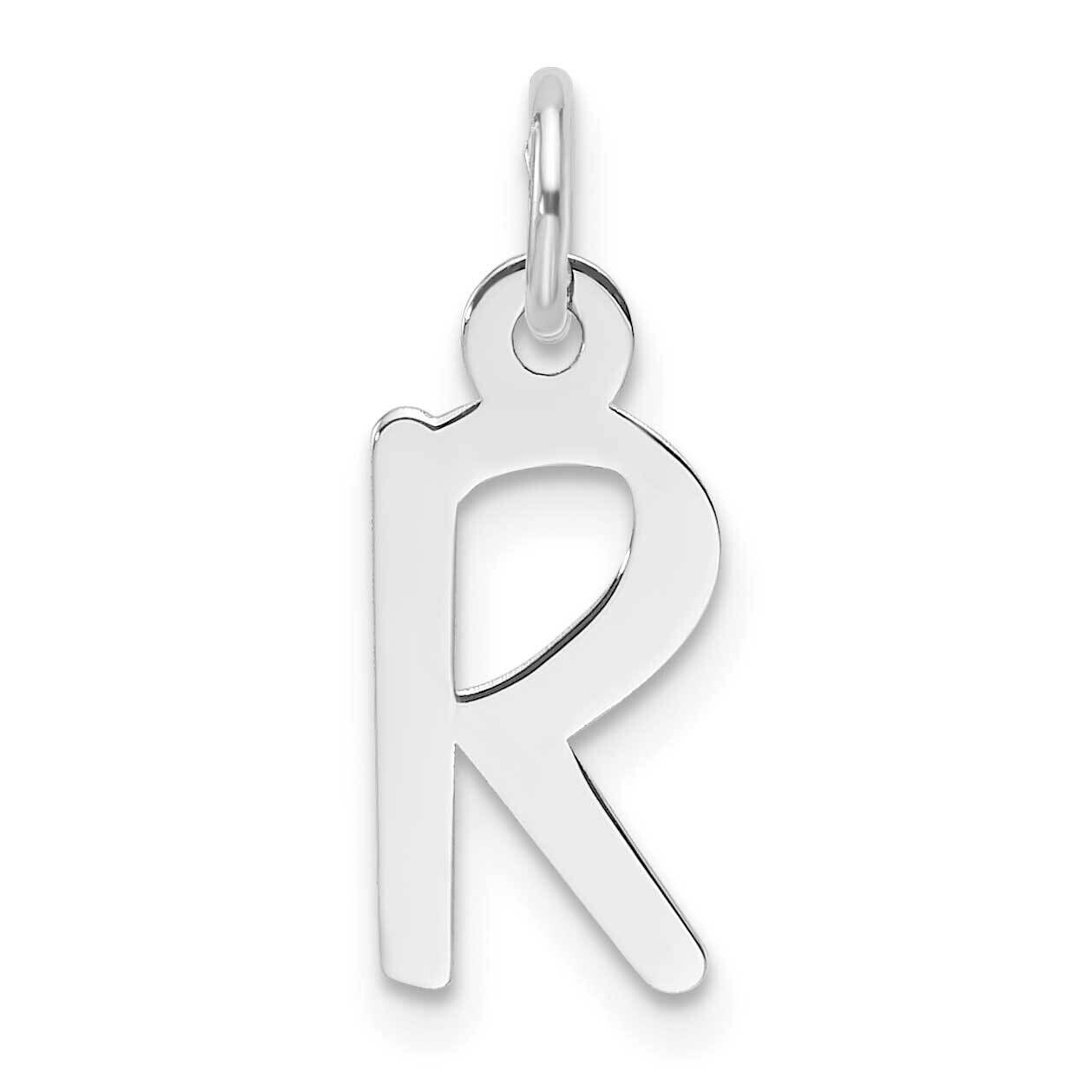 Slanted Block Letter R Initial Charm 14k White Gold YC1526R, MPN: YC1526R,