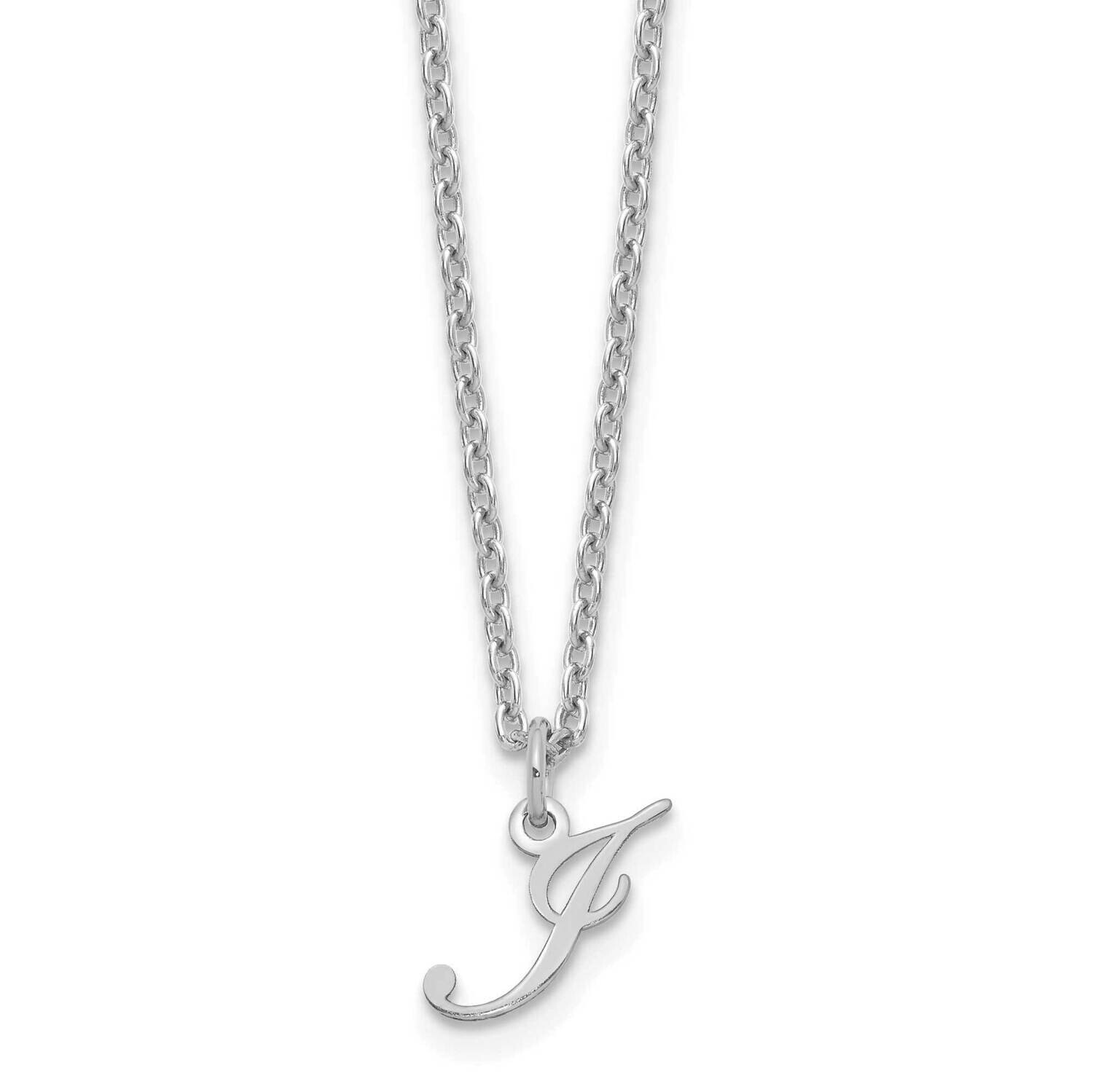 Letter J Initial Necklace Sterling Silver Rhodium-Plated XNA756SS/J, MPN: XNA756SS/J,