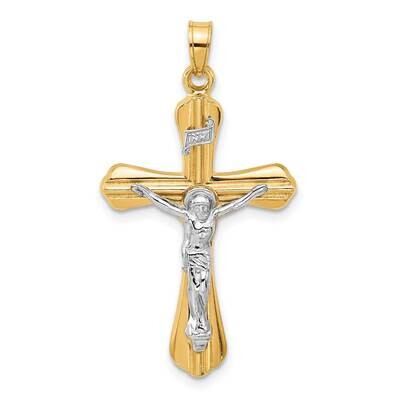 Grooved Hollow Inri Crucifix Pendent 14k Two-Tone Gold XR2092 by Men&#39;s Jewelry and Accessories, MPN…
