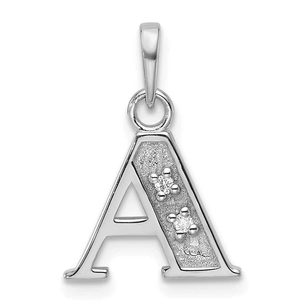 Diamond Letter A Initial Pendant 14k White Gold YC1541WA, MPN: YC1541WA,