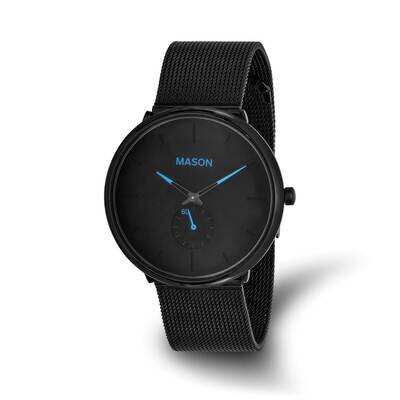 Mason Sales Black Ip-Plated Mesh BWatch Stainless Steel XWA6496, MPN: XWA6496,