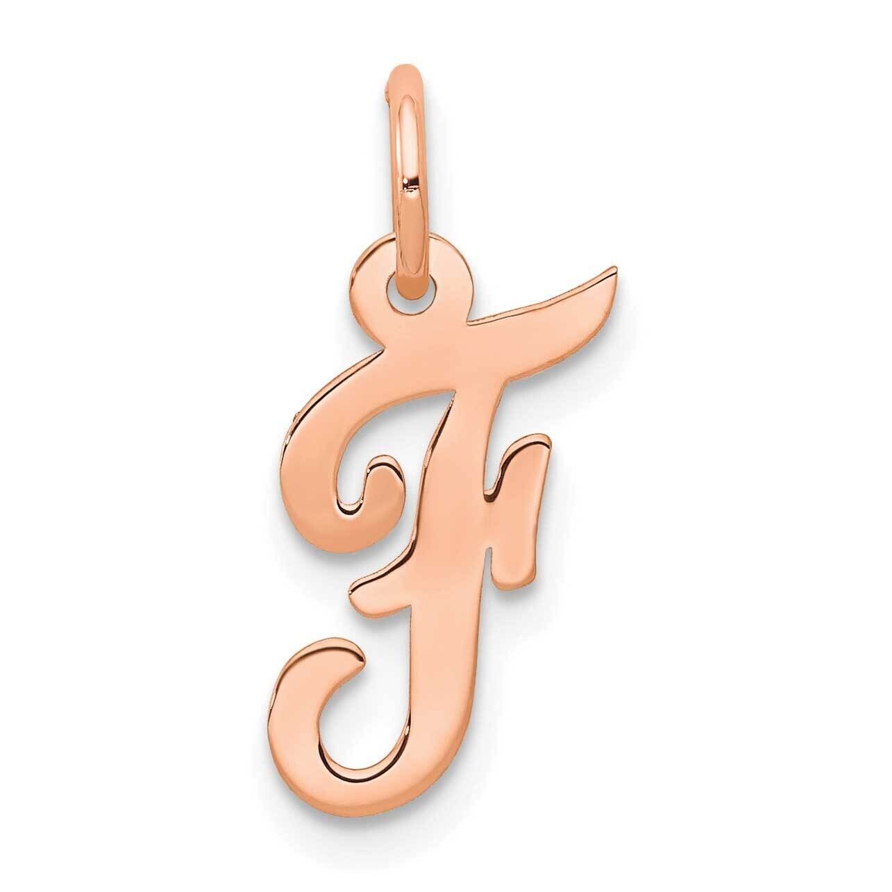 Small Script Letter F Initial Charm 14k Rose Gold YC658RF, MPN: YC658RF,