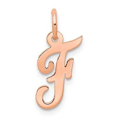 Small Script Letter F Initial Charm 14k Rose Gold YC658RF, MPN: YC658RF,