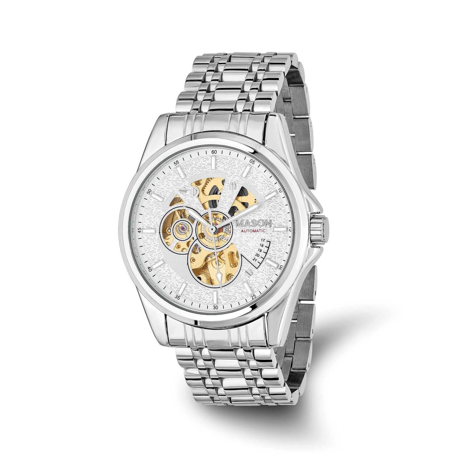 Mason Sales Skeleton Movement Band Stainless Steel XWA6487, MPN: XWA6487,