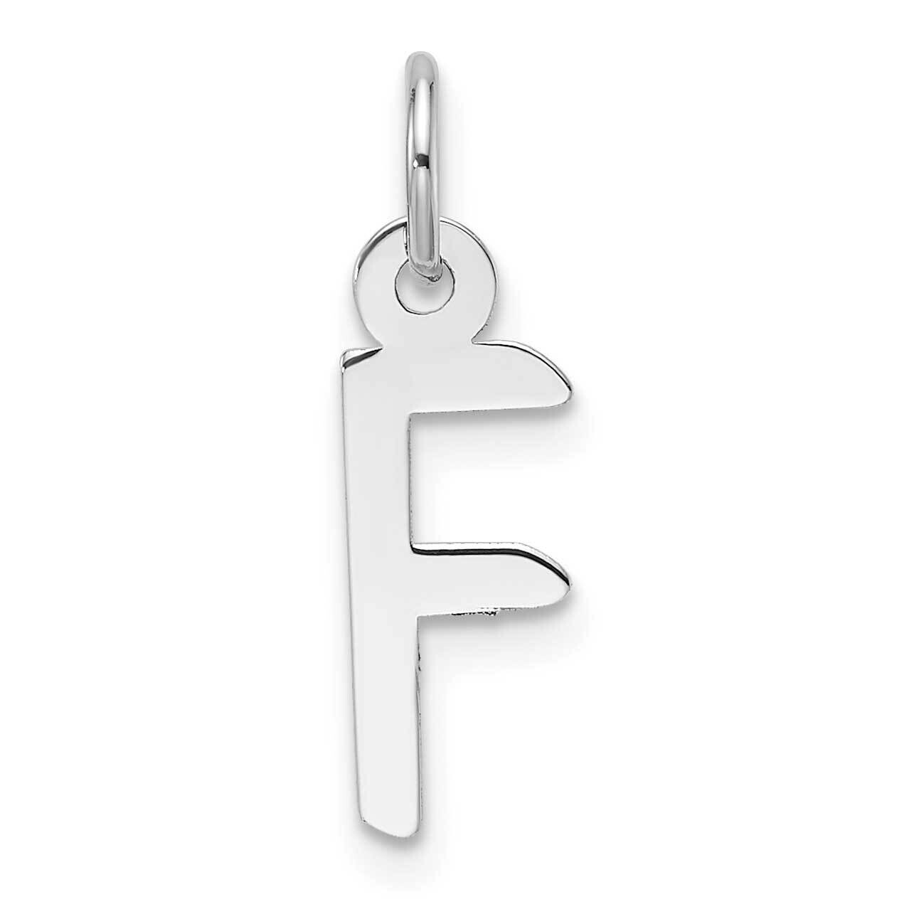 Slanted Block Letter F Initial Charm 14k White Gold YC1526F, MPN: YC1526F,
