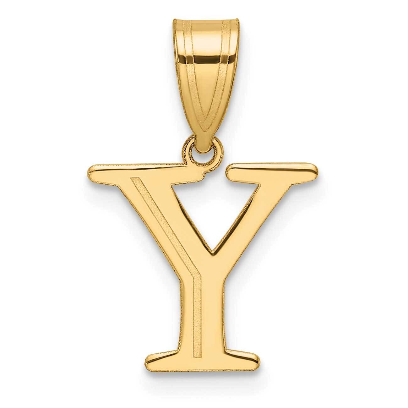 Etched Letter Y Initial Pendant 14k Polished Gold YC1539Y, MPN: YC1539Y,