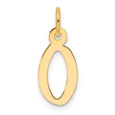 Slanted Block Letter O Initial Charm 14k Gold YC1552O, MPN: YC1552O,
