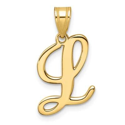 Script Letter L Initial Pendant 14k Gold YC1540L, MPN: YC1540L,