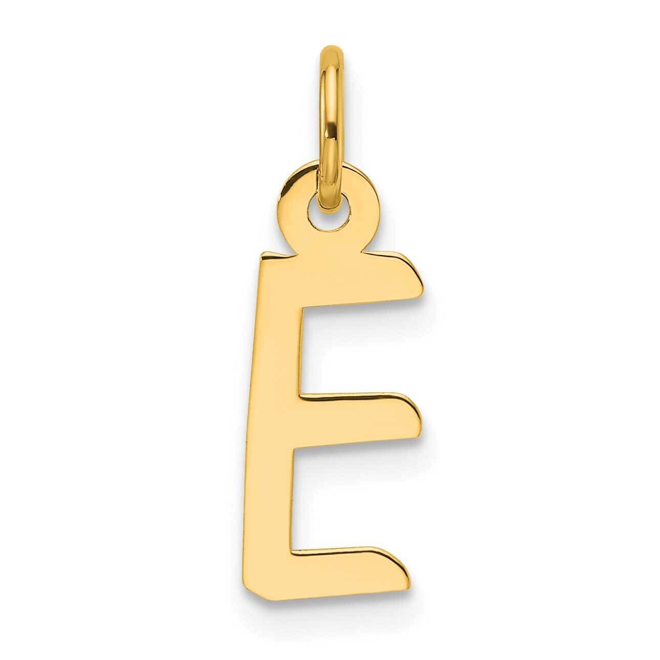 Slanted Block Letter E Initial Charm 14k Gold YC1552E, MPN: YC1552E,