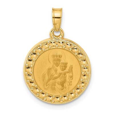 Hollow Our Lady Of Mt Carmel Medal 14k Gold XR2103 by Men&#39;s Jewelry and Accessories, MPN: XR2103,